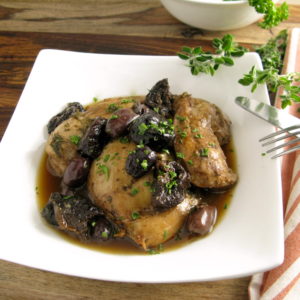 Roasted Chicken Thighs with Olives & Organic Dried Plums