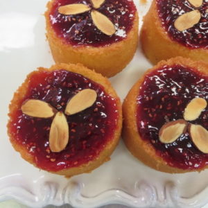 Petite Almond Raspberry Cakes