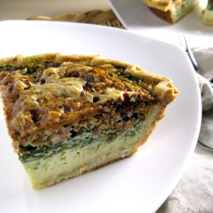 WHEAT FREE Spinach & Applewood Bacon Quiche