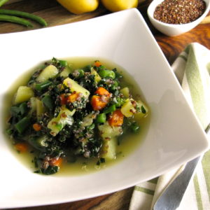 Vegetable Soup with Organic Quinoa, Kale and Tarragon
