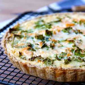 Salmon & Spinach and Goat Cheese Quiche