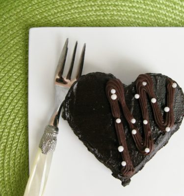 Heart-Shaped Chocolate Decadence Cakes