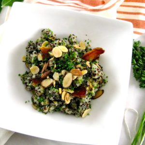 Organic Quinoa with Bacon and Almonds