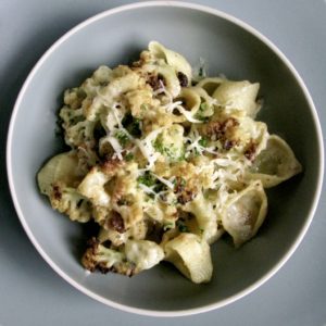 Baked Pasta Shells with Cauliflower and Fontina