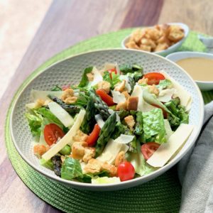 Caesar Salad with Grilled Asparagus