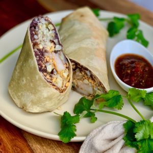 Senor Laurent’s Burritos with Chicken with Fire-Roasted Salsa