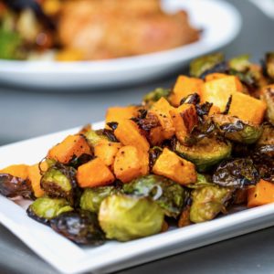 Brussels Sprouts & Butternut Squash with Balsamic Reduction