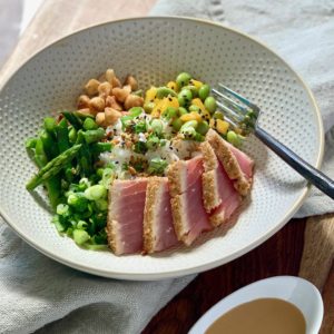 Seared Sesame Crusted Hawaiian Tuna Bowl