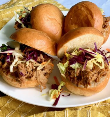 Pulled Pork Sliders with Slaw and Mini Brioche Buns