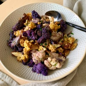 Roasted Tri-Color Cauliflower with Zaatar