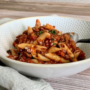 Penne with Meat Ragout Sauce