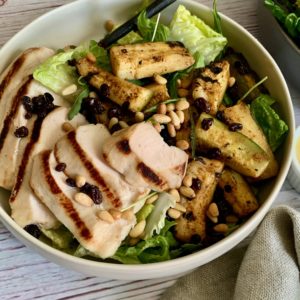 Provençal Chicken Salad with Zucchini and Roasted Pine Nuts