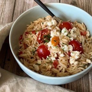 Orzo Salad with Basil and Feta Cheese
