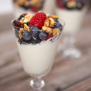 Brunch! Yogurt Parfait with Toasted Granola & Fresh Berries