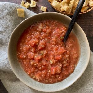Spanish Gazpacho with Croutons