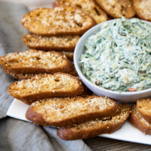 Roxy’s Spinach Dip with Crostini