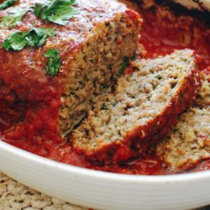 Mom’s Plant Based Meatloaf with Marinara Sauce