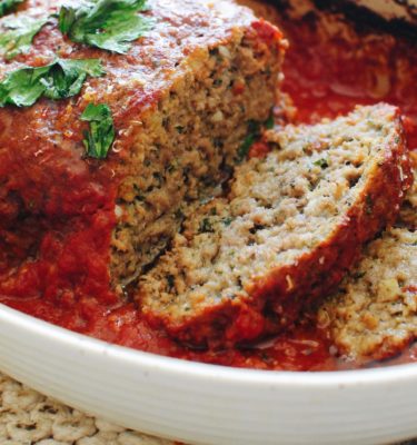 Mom’s Plant Based Meatloaf with Marinara Sauce