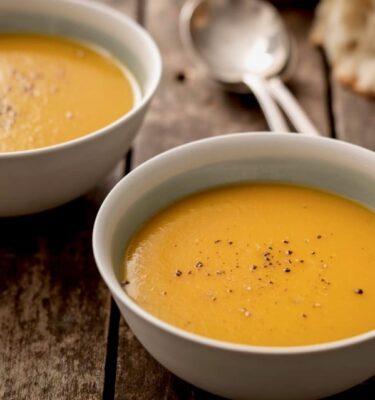 Butternut Squash Soup with Apples and Sage