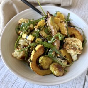 Roasted Delicata, Brussels Sprouts, Fennel with Arugula