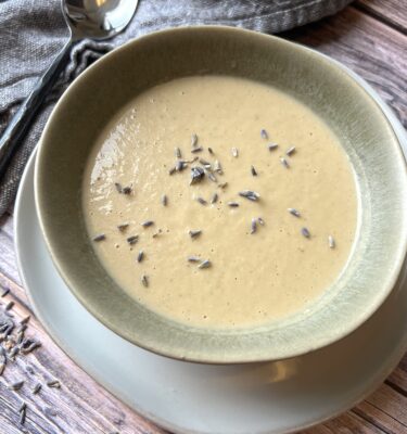 Sweet Corn and Lavender Soup