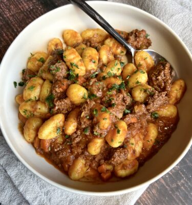 Duck Bolognese with Gnocchi
