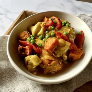 Chicken Tagine with Artichoke Hearts and Peas