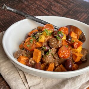 Braised Lamb with Roasted Butternut Squash and Yam
