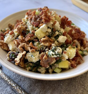 Harvest Farro and Kale Salad with Bacon