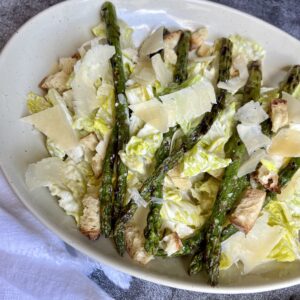 Caesar Salad with Grilled Asparagus